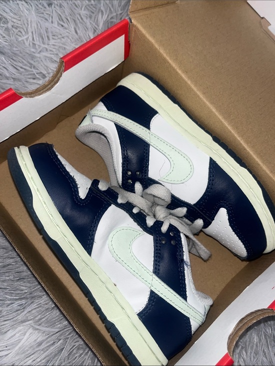 Nike Other - Nike Kids White and Navy Low-Top Sneakers